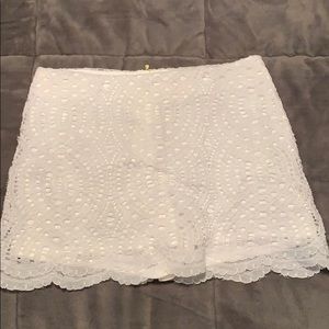 Lilly Pulitzer white lace skirt